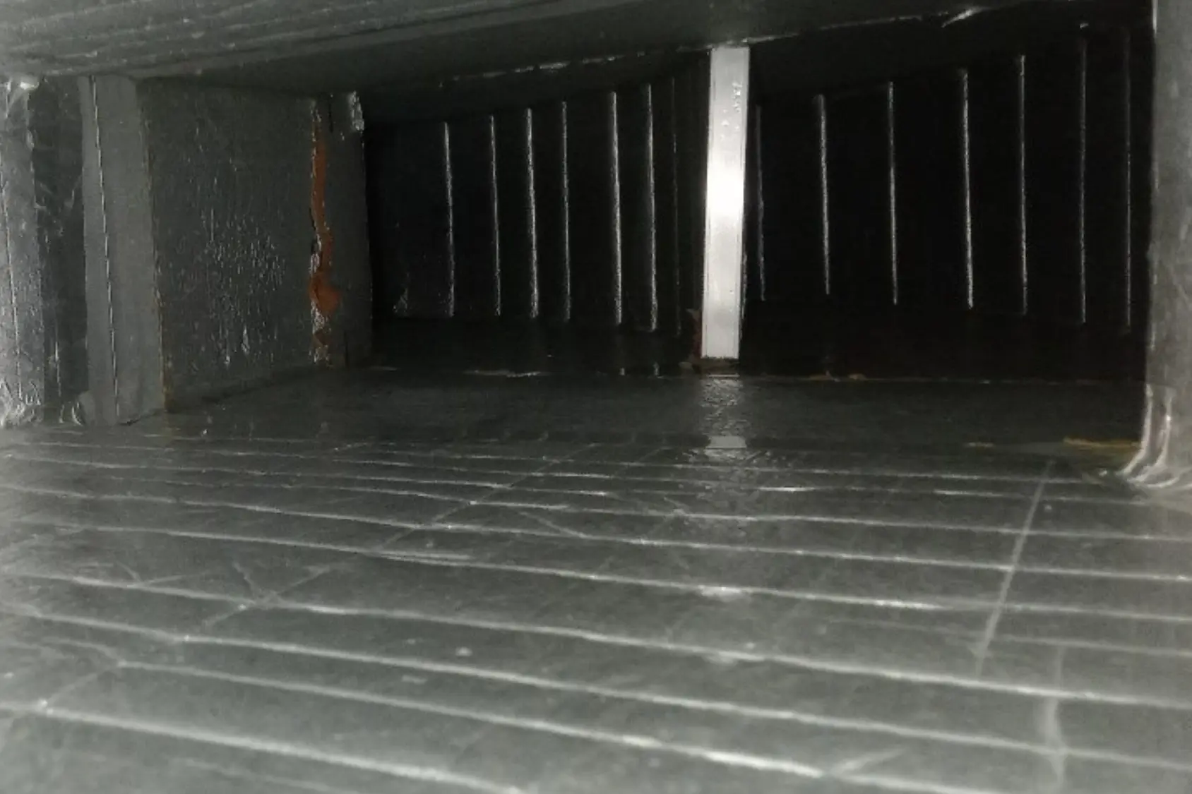 AC duct after cleaning